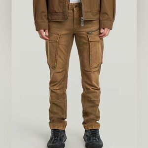 G-STAR G-raw Rovic Zip 3D Regular Tapered Pants Brown 33/34 NWT